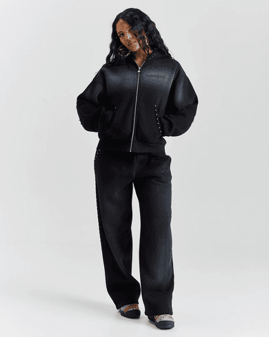 Hoodrich black embroidered hoodie